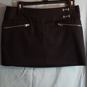 Black pinstripe skirt